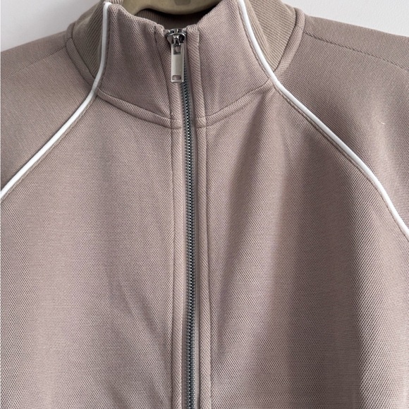 NWT Spanx Tan Zip-Up Track Jacket - Picture 14 of 15